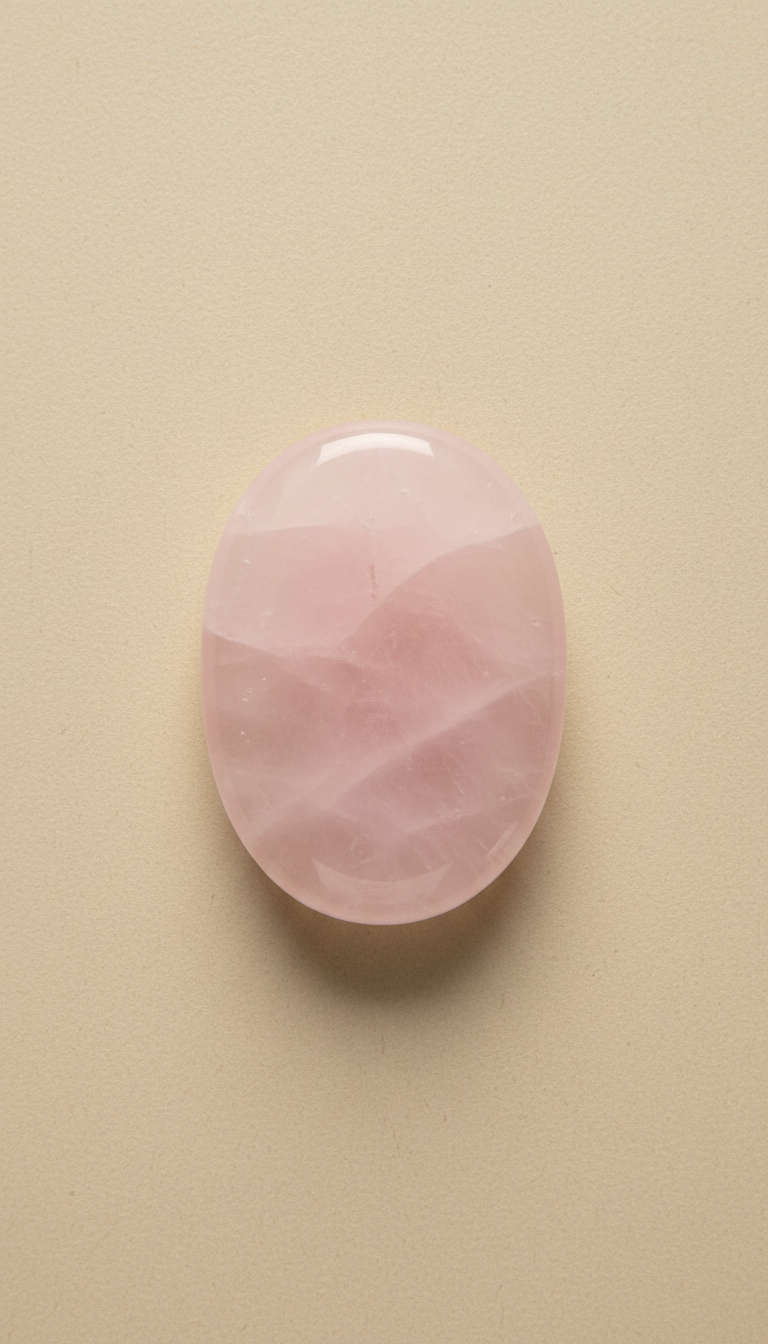 Rose quartz worry stone