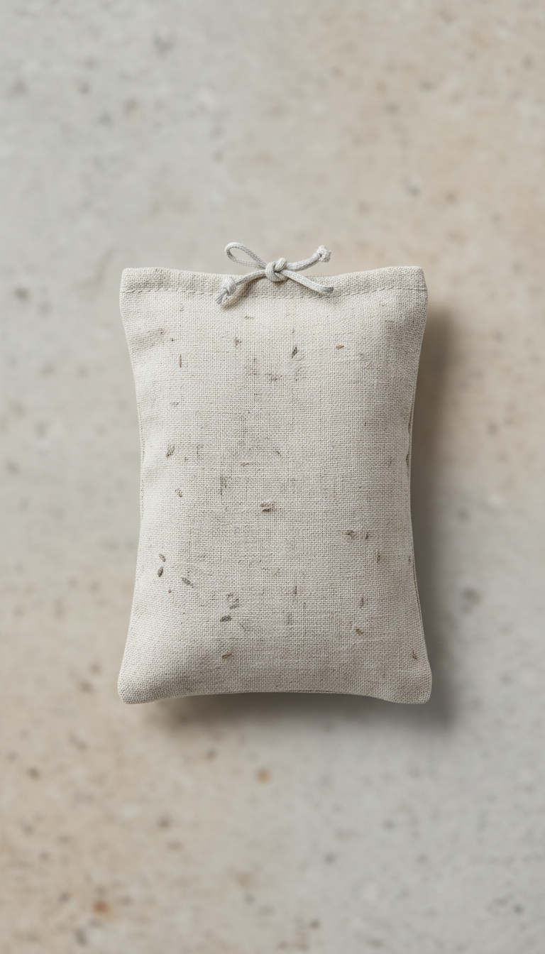 Linen aromatherapy pouch with lavender